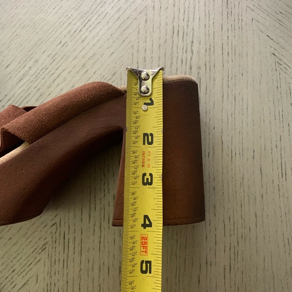 Brown Suede Mules with Crisscross Design - Picture 9 of 9